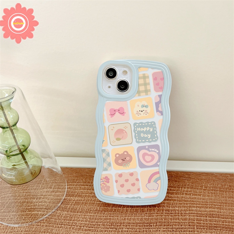 Case Kartun Redmi Note11 11S 9s 9pro 9 10 10s 10pro Max 9 8 Redmi 12C 10C 9A 10 9 9T 9C NFC Mi 11T Pro POCO X3 Pro M3 Ilustrasi Kisi Pelangi Beruang Lucu Lembut TPU Penutup Belakang