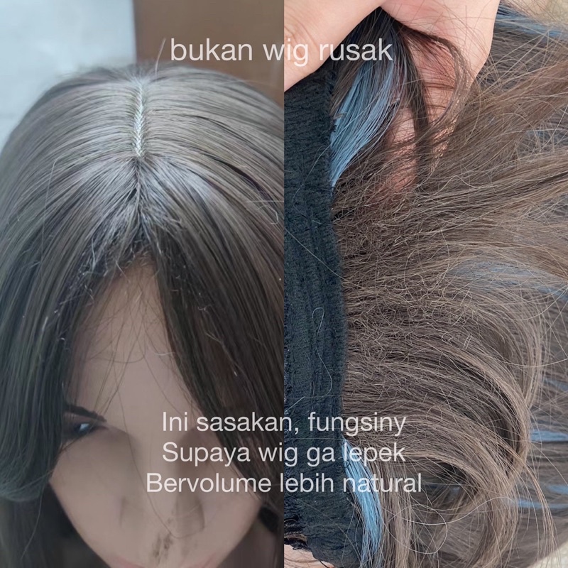 8905 full wig ikke korean layer wave tanpa poni 70 cm