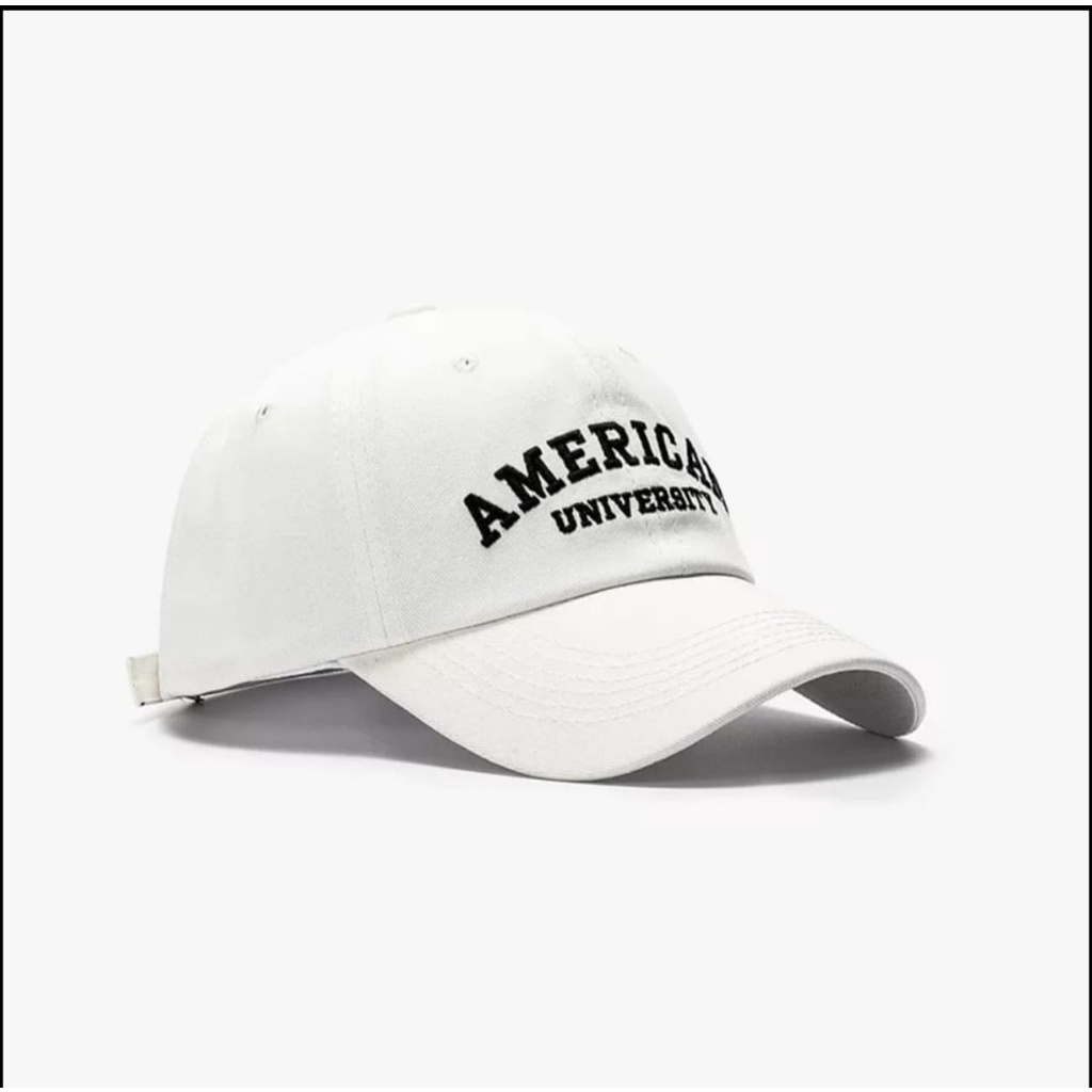 Baru Topi Baseball AMERICAN UNIVERSITY Original Bahan Rafel Tebal Distro Kekinian Caps Pria Wanita Unisex.