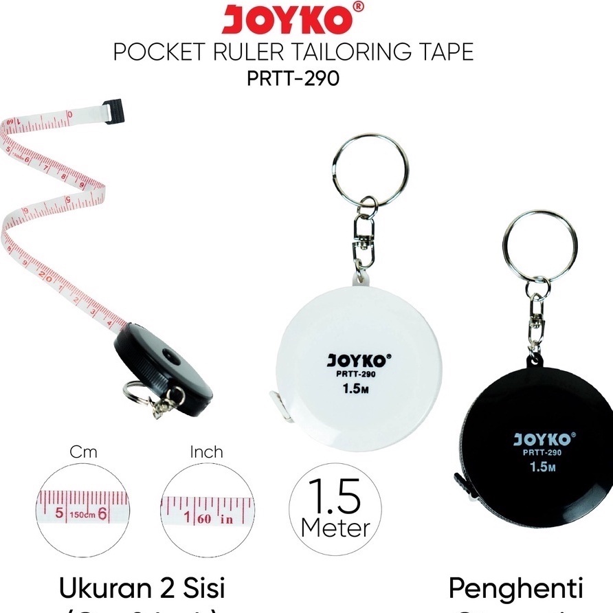 METERAN Joyko Pocket Ruler Meteran Jahit PRTT-290