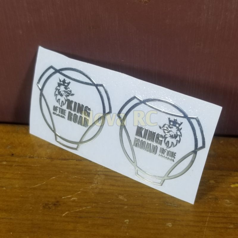 Stiker logam untuk samping kanan kiri SCANIA king rc truck 1/14