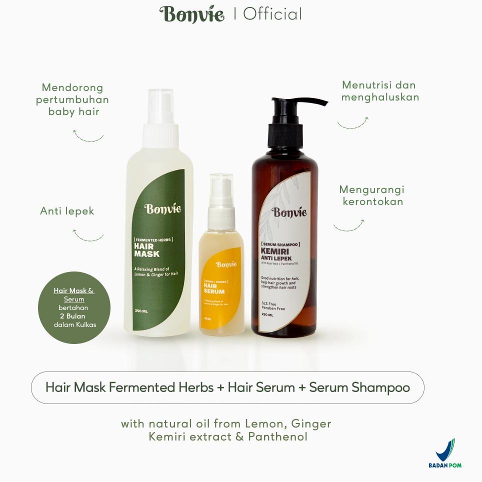 ㊊ Bonvie Shampoo Kemiri Complete Package GREAT SALES 3189 ❅
