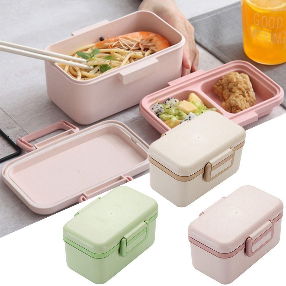 Solighter Lunch Box Microwavable Piknik Camping Untuk Pelajar Pekerja Kantor Wadah Makanan