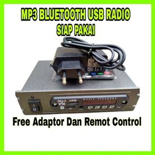 Rakitan Mp3 Bluetooth Radio Usb Free Adaptor+Remot Control Siap Pakai