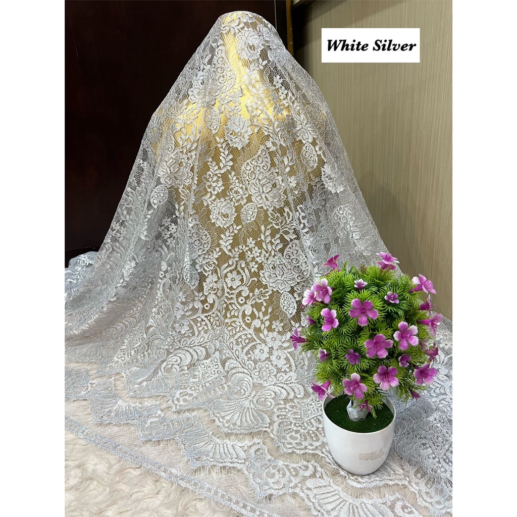 KAIN KEBAYA BALI || BROKAT METALIK LAMINATE YSL TIRTASARI MOTIF WAYANG