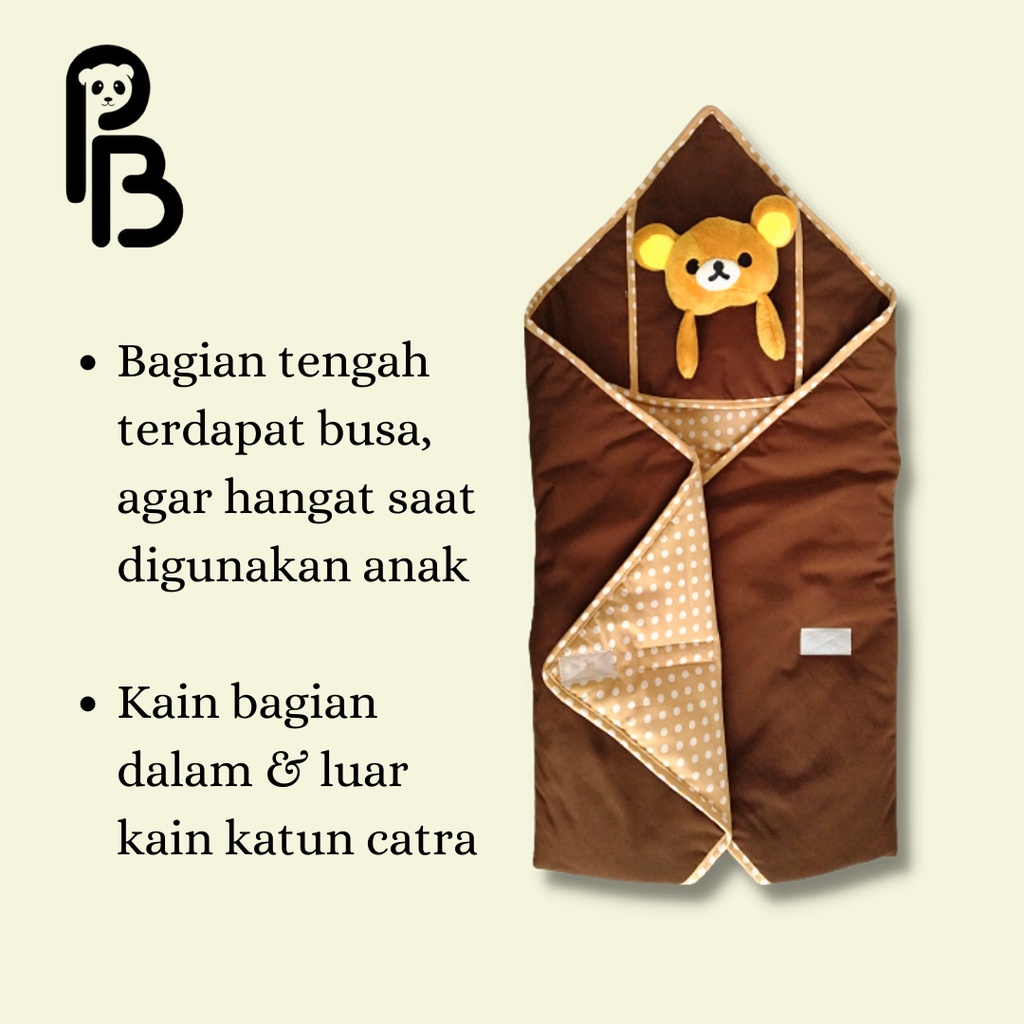Precious Baby | Selimut Topi Bayi Jumbo | Ukuran 80x80 CM | Baby Blanket | Hoodie Blanket Baby