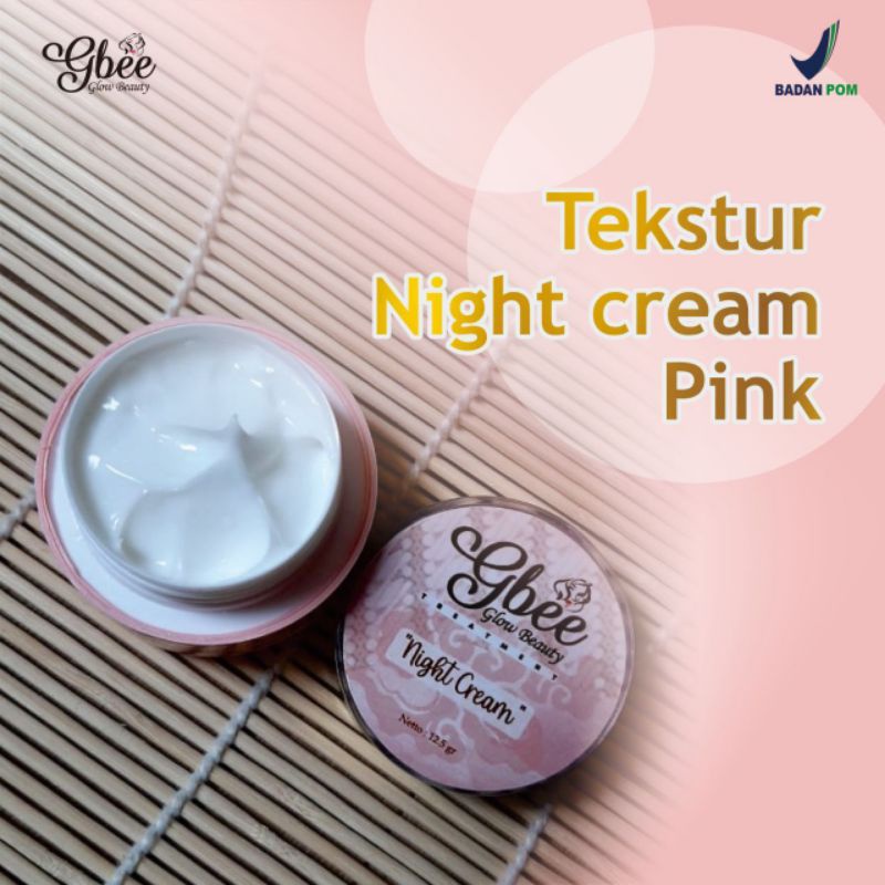 Miffglow - Night cream pink gbee glow beauty Treatment original Bpom pemutih wajah jerawat