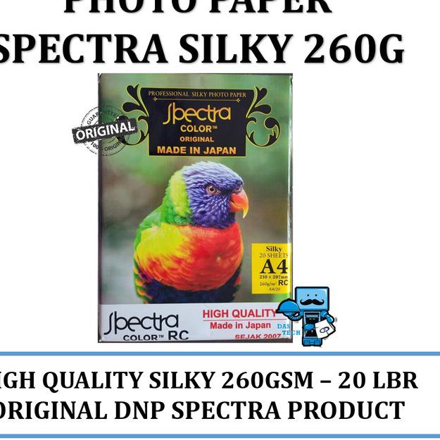 

Photo Paper Silky Spectra 260GSM High Quality