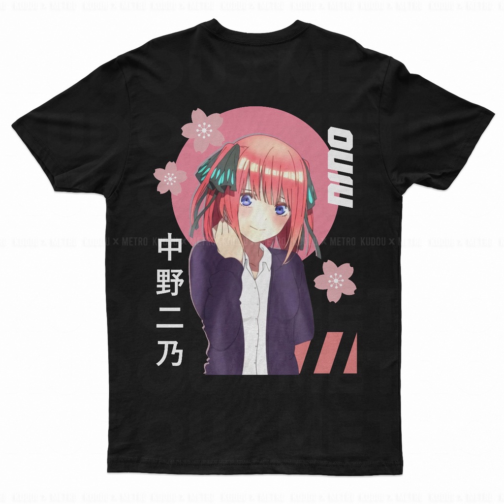 Tshirt Nino Nakano Black 5Toubun no Hanayome Anime Manga Premium Unisex