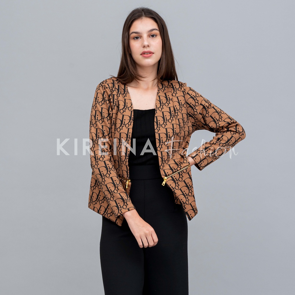 Blezer Scuba Wanita Bahan Tebal Premium Blazer Skuba | Kireina Fashion