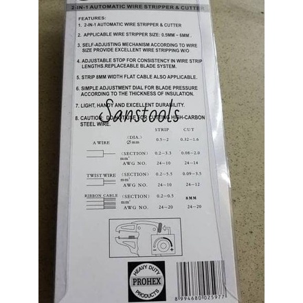 tang kupas kabel Prohex Germany / cable wire stripper pengupas tajam