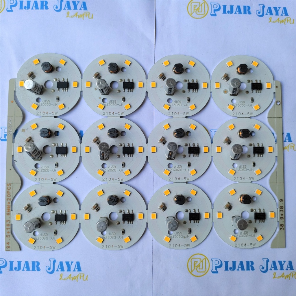 PCB Lampu LED AC Kuning Warm White DOB Mata Modul Mesin Lampu LED AC 3 5 7 9 12 18 30 Watt