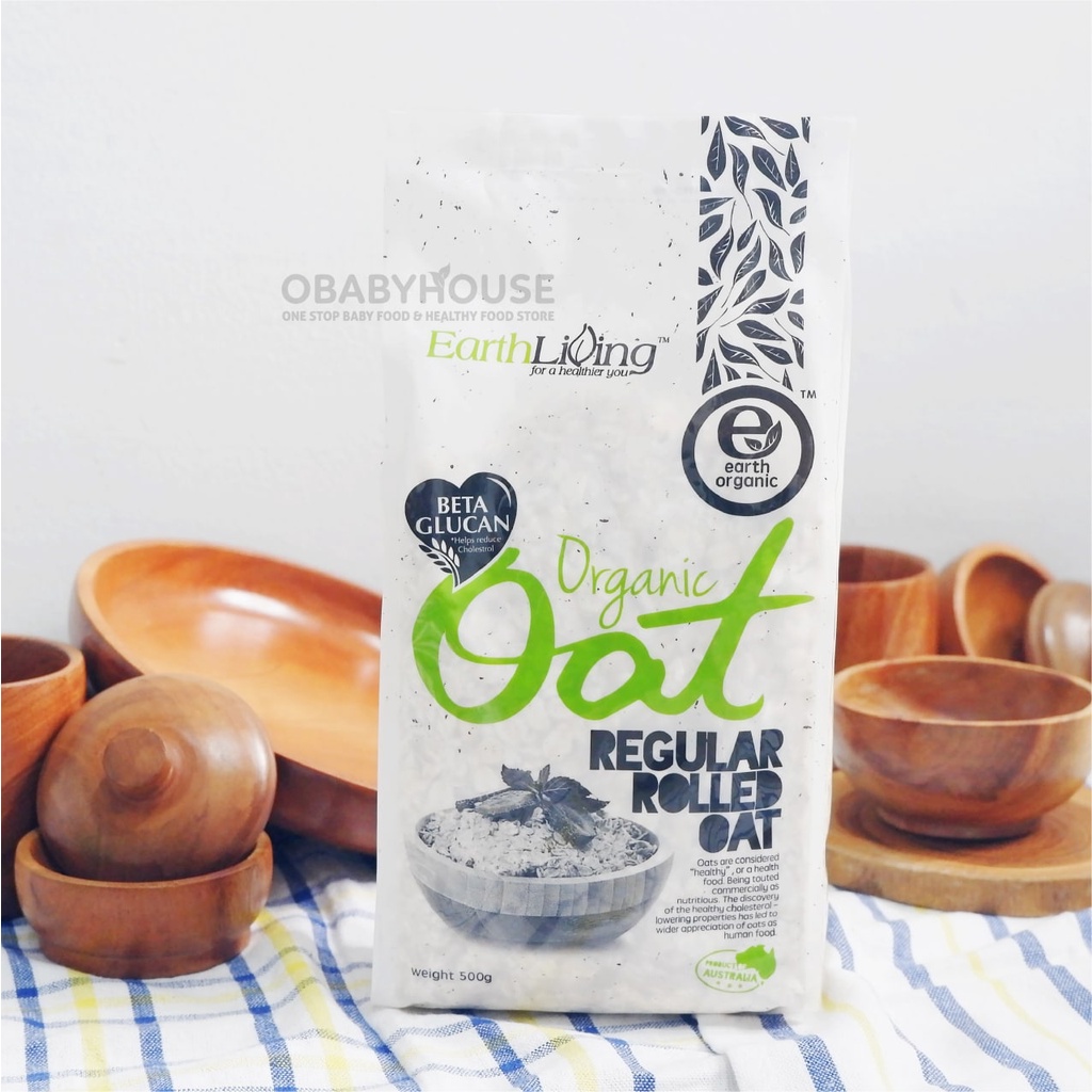 Earth  Living Organic Regular Rolled Oats 500 gr