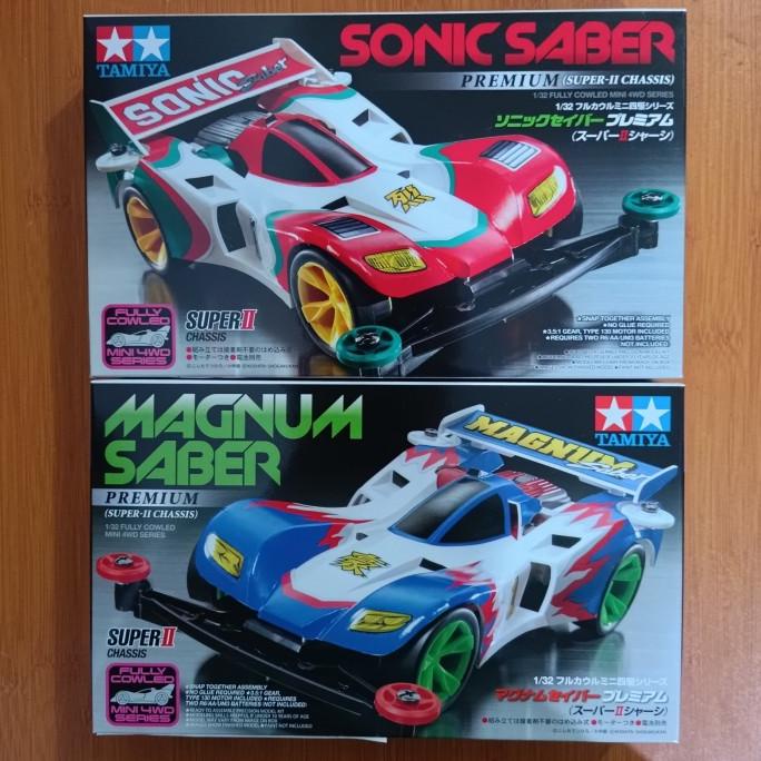 PAKET TAMIYA SONIC SABER & MAGNUM SABER SUPER II CHASSIS ORIGINAL