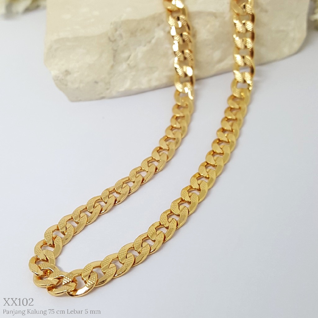 PGX Kalung Pria Wanita Xuping Perhiasan Lapis Emas Aksesoris Fashion Premium - XX102