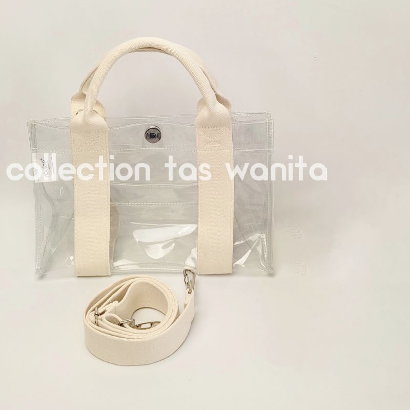 tas tote bag pvc mika Jellyfish/tas transparan korean style