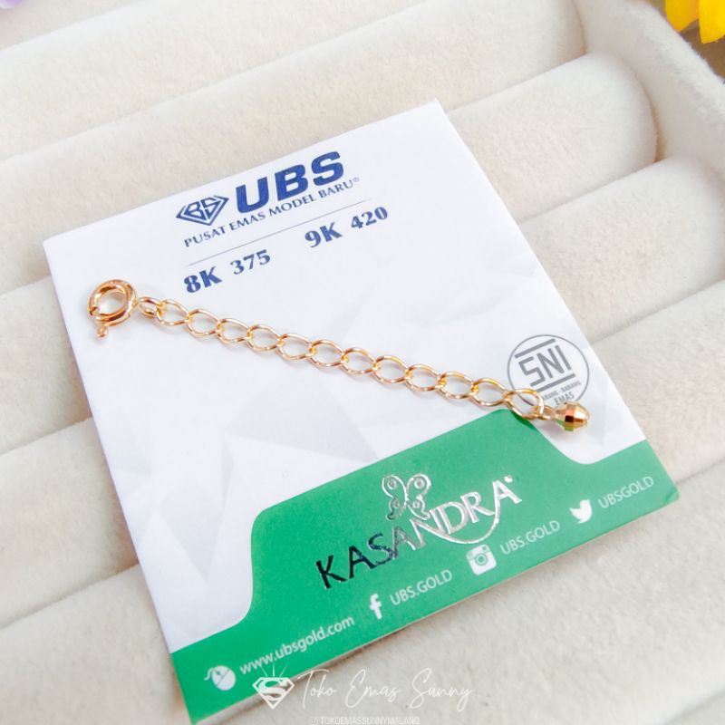 PENYAMBUNG GELANG EXTENSION KALUNG KONEKTOR EMAS 375%8K