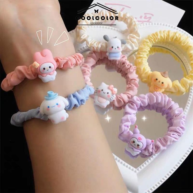 COD❤️Cincin Usus Kecil Kartun Anjing Cinnamoroll  Cincin Rambut  Gaya Manis Manis Lucu Tali Rambut- cl