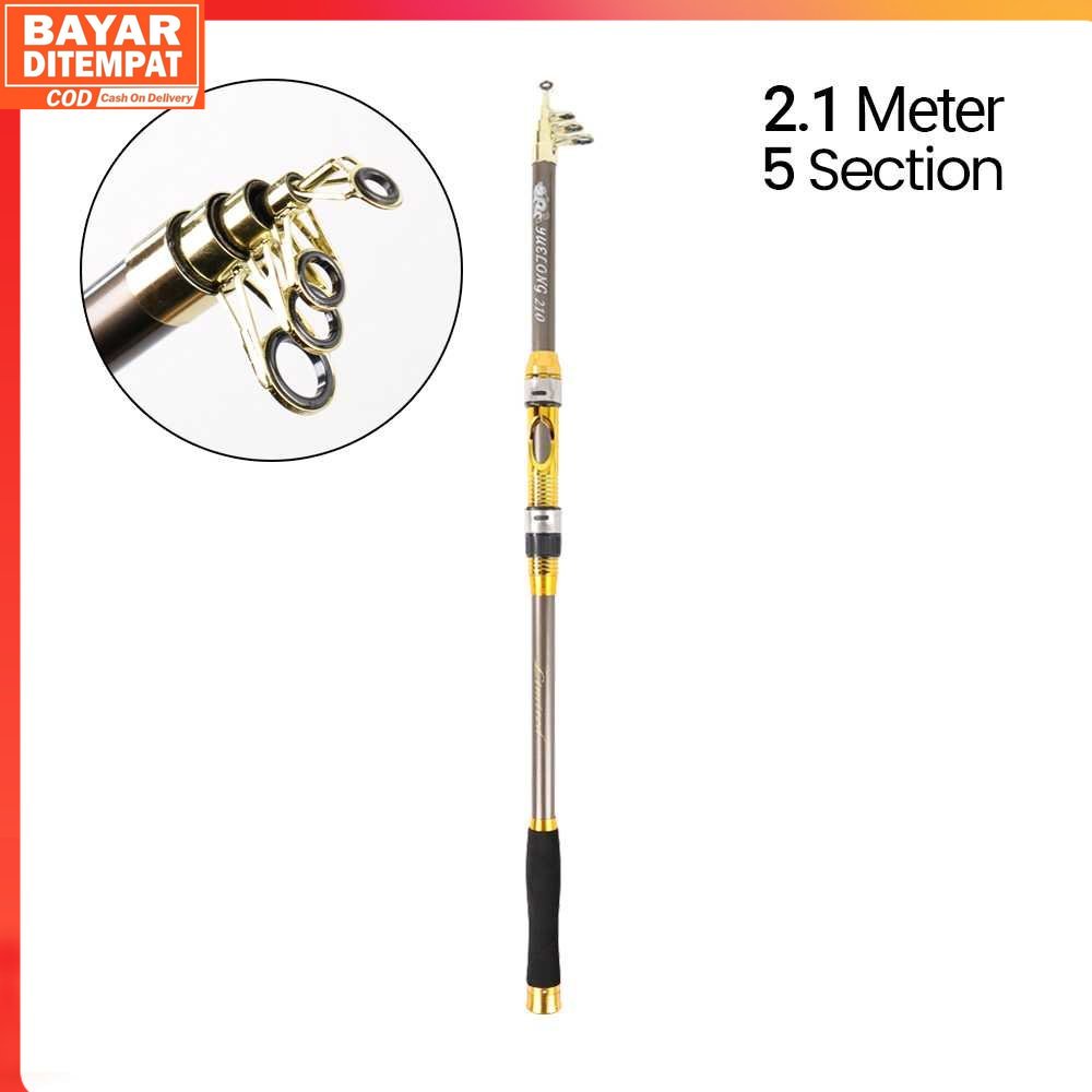 ( 100% ORI ) Yuelong Joran Pancing Antena Portable Carbon Fiber Rod