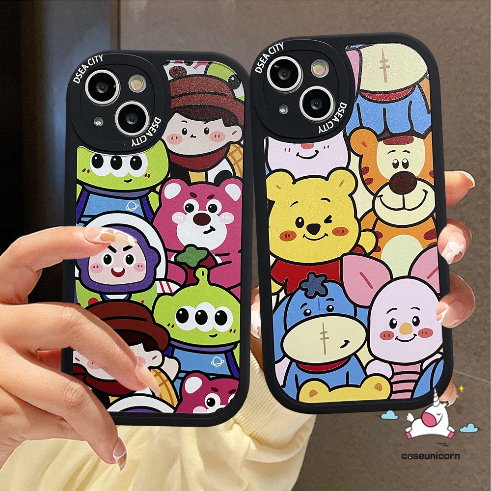 Soft Case TPU Motif Kartun Disney Winnie the Pooh Untuk iPhone 14 11 13 12 Pro MAX 7 8 6 6s 14 Plus XR X XS MAX SE 2020