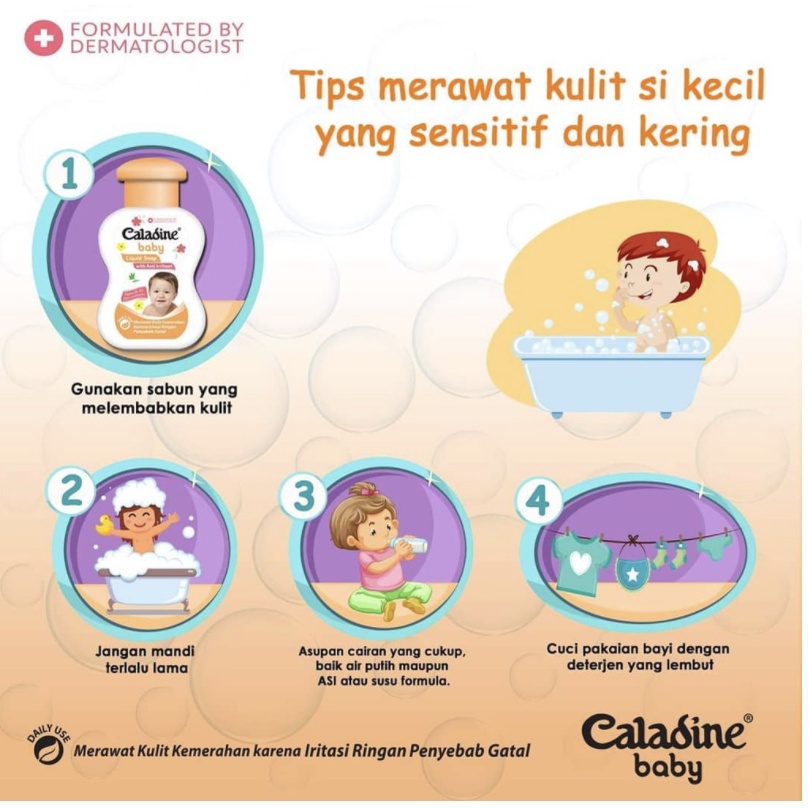 Sabun Cair CALADINE Baby LIQUID SOAP 110 ml  Sabun Mandi Bayi