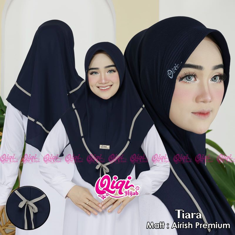 (Qiqi Hijab) TIARA •jilbab instan airish premium•kerudung pet list