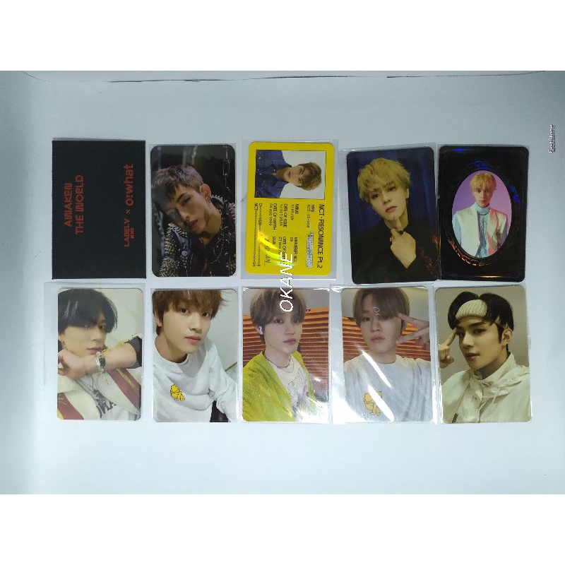 PC YB ID CARD WINWIN XIAOJUN KUN HENDERY JENO HAECHAN CHENLE JUNGWOO