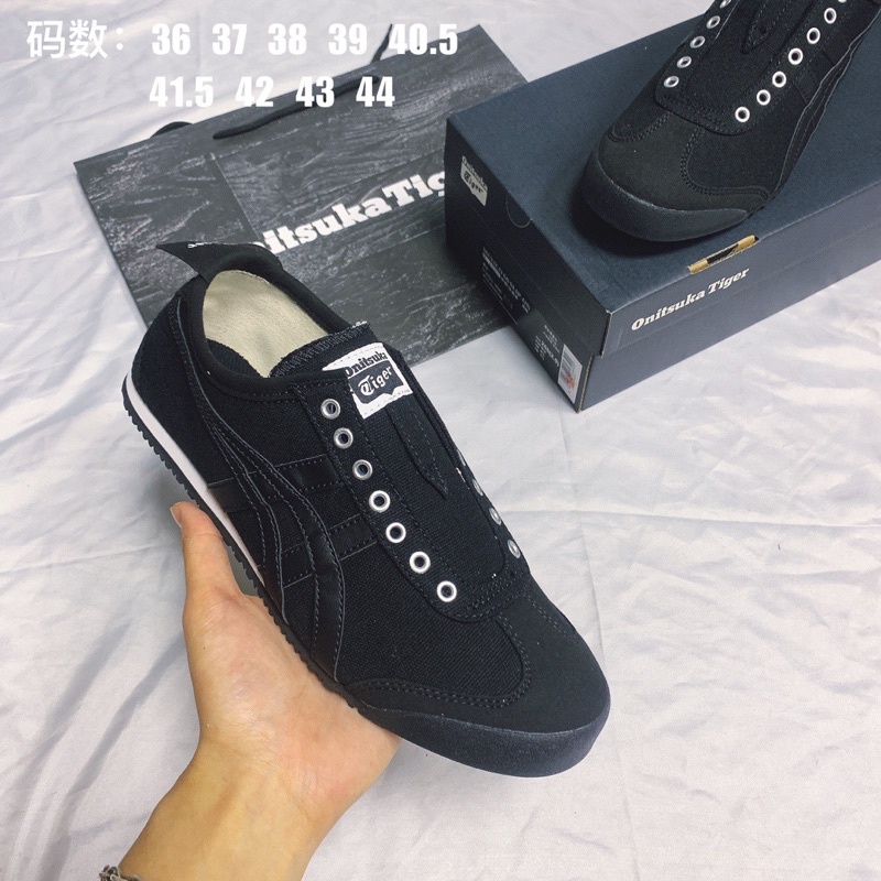 Promo Sepatu Onitsuka Slip On Triple Black
