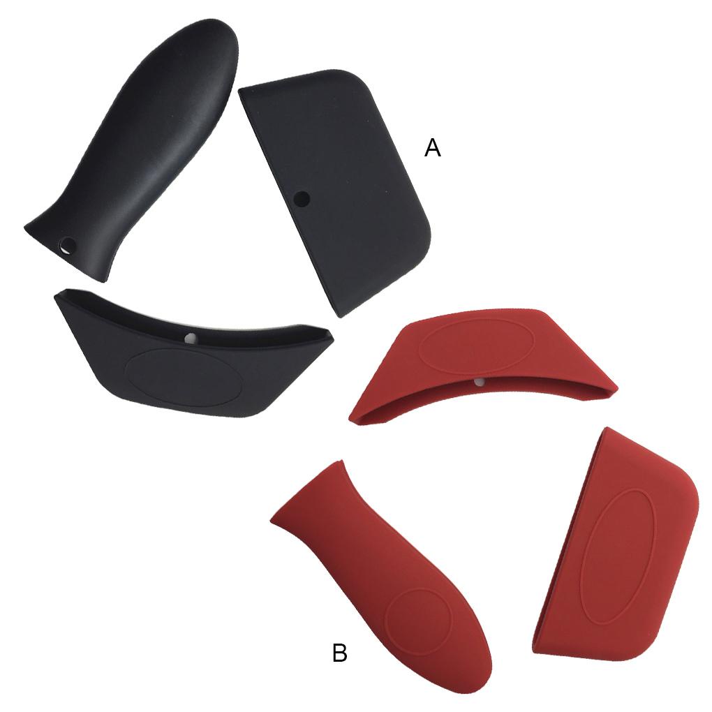 3buah Pegangan Pelindung Tahan Panas-Terisolasi Anti-Cacat Panci Grip Lengan Alat Panci Silikon Tahan Aus Aksesori Dapur Toko