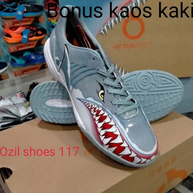 sepatu futsal ortuseight ikan hiu - Abu-abu, 37(T1L0) Sepatu Futsal ORTS CATALYS PRIA MURAH PALING P
