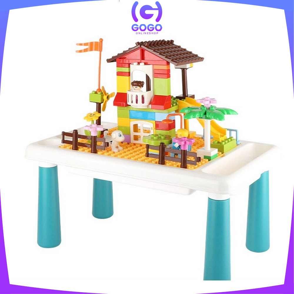 GOGO-M39 M111 Meja Belajar Anak Multifungsi / Mainan Edukasi DIY Building Block Bricks / Mainan Blok Bangunan / Mainan Bongkar Pasang Puzzle / Mainan Blok Susun / Block Mainan Anak M207