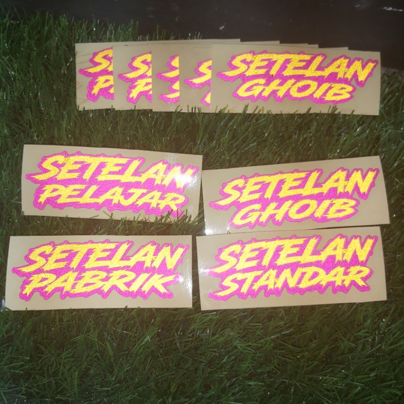 Sticker setelan pelajar Stelan standar Cuting stiker viral bahan timbul reflektive 1pcs