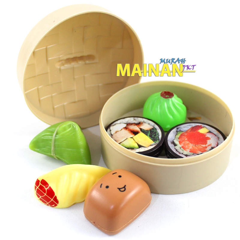 MAINANKEI MAINAN ANAK MURAH DIMSUM MINI ISI 6 SS1590 MAINAN ANAK MASAK - MASAKAN DIMSUM ONIGIRI