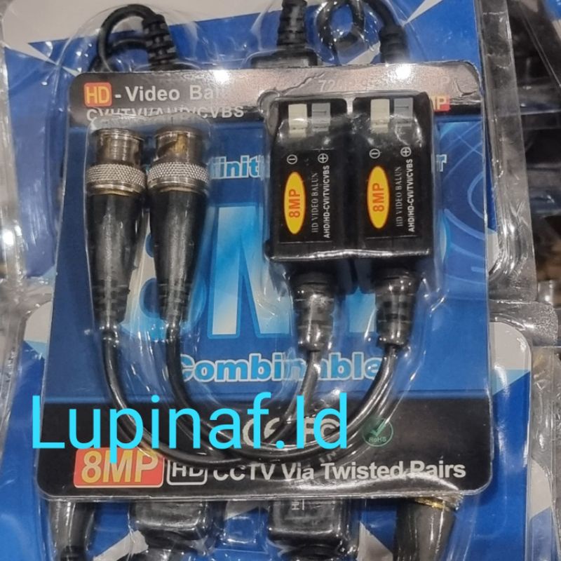 VIDEO BALUN CCTV 8MP AHD