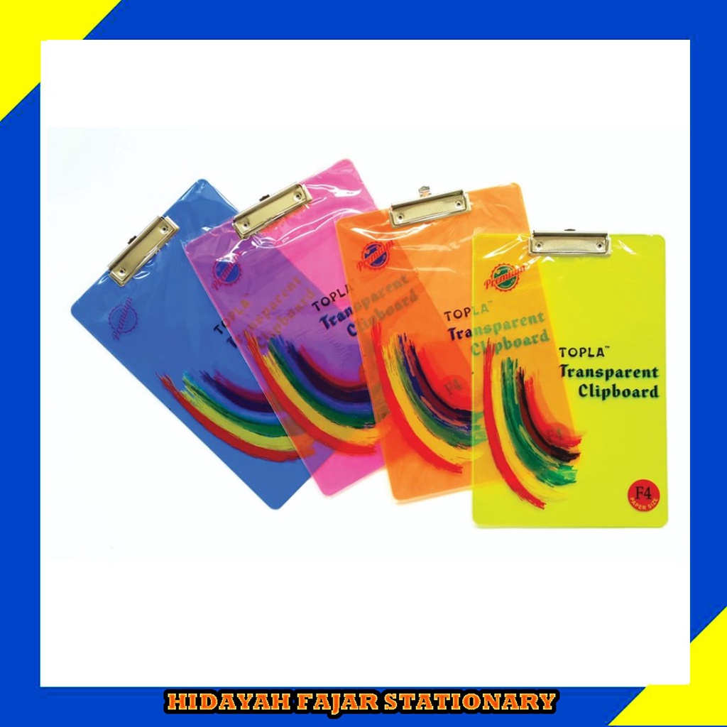 

Clipboard Mika Transparant F4 - Papan Ujian Topla 708