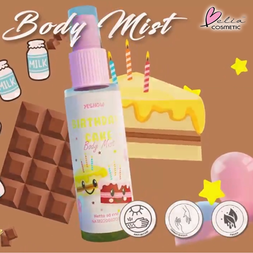 ❤ BELIA ❤ YESNOW Body Mist 60ml | Sweet &amp; Fresh | Parfum | Perfume Tahan Lama | Segar | BPOM