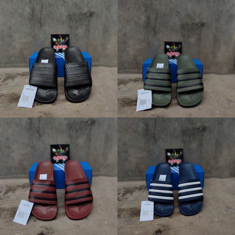 Sandal Slide Sendal Slop Pria Wanita Slip On Sendal Karet Adidas Adilete