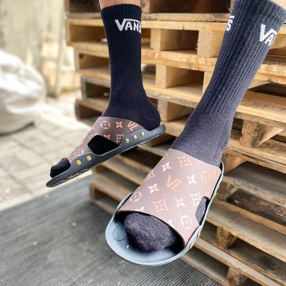 Sandal Terbaru VINCENZO Pria Kulit VINCENZO Original Pria Slide Import Sandal Kulit Pria