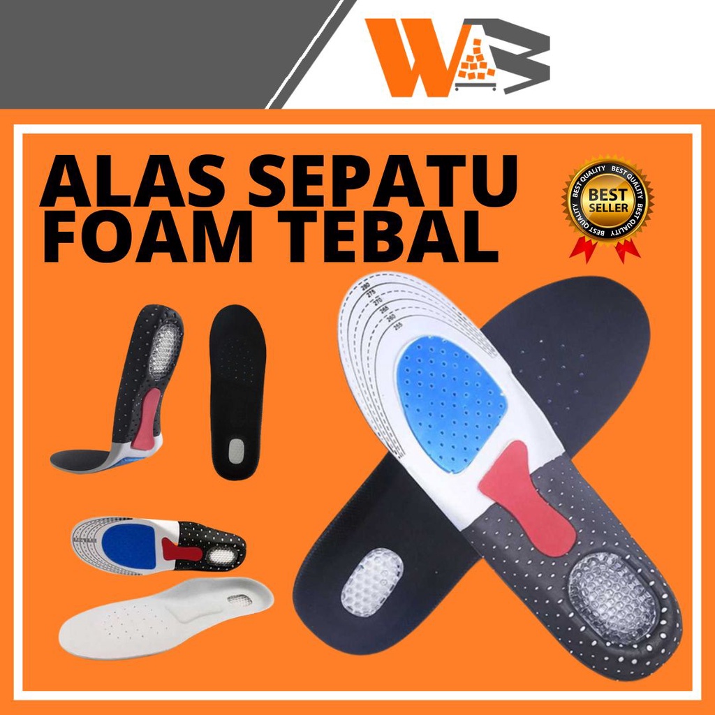 COD Insole Alas Sol Sepatu Wanita Pria Alat Sepatu Empuk Memory Foam Tebal Universal