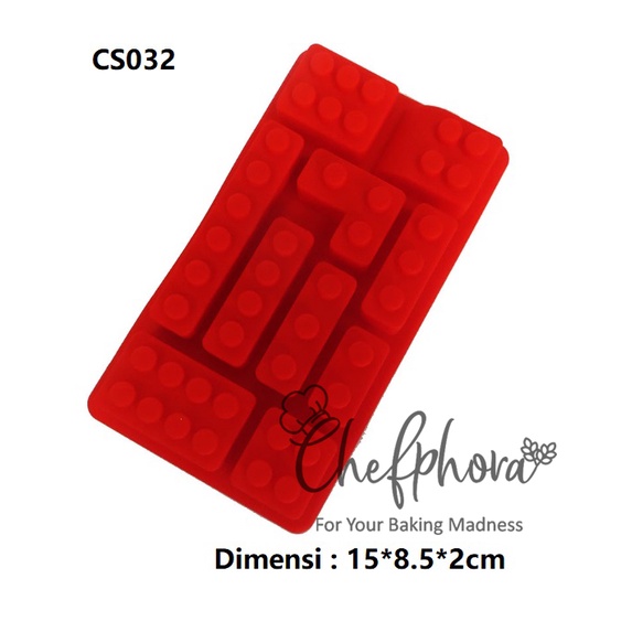 Cetakan Silikon Lego Cokat Jelly Pudding Clay Permen Balok Blok Block