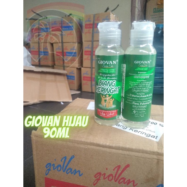 SABUN CAIR MANDI GIOVAN HIJAU ATASI BIANG KERINGAT 90ml