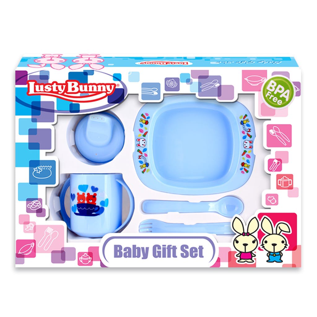 Lusty Bunny Feeding Set Peralatan Makan Bayi Set Isi 4Pcs LB-1411/12/16