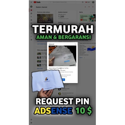 PAKET SALDO ADSENSE 10$ TERMURAH