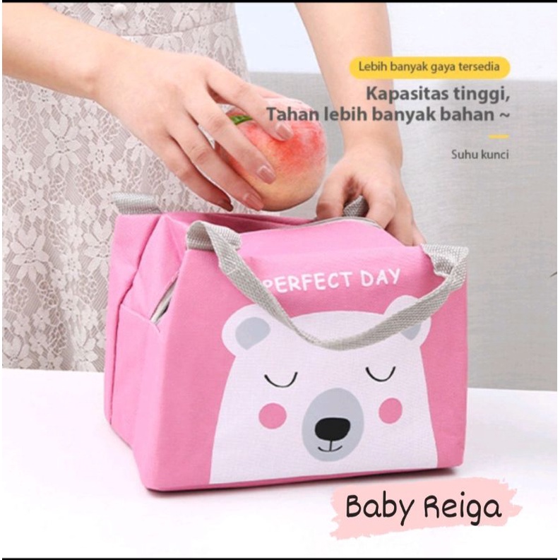 Lunch Cooler Bag Tas Bekal KarakterSalur Makanan Aluminium Kotak