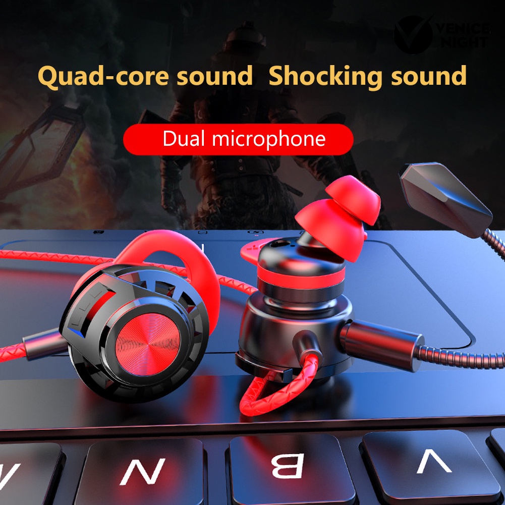 (VNEP) (Berkabel) G16 Headphone Gaming Bass Berat Universal dengan Mikrofon Ganda