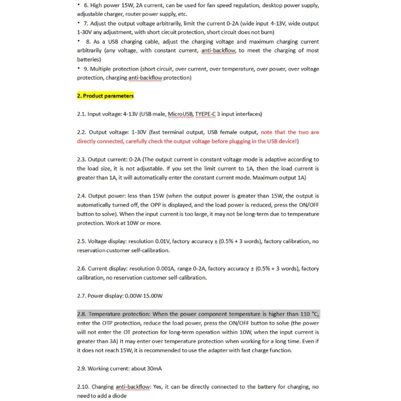 Btsg USB Adjustable Power Supply Module Tegangan Konstan Arus Konstan QC2.0 3.0