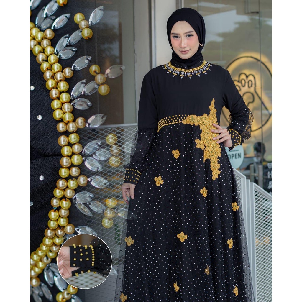 Permata Olshop / Kebaya Gamis Gavesa / Gamis Pesta Mewah / Gamis Kondangan / Gamis