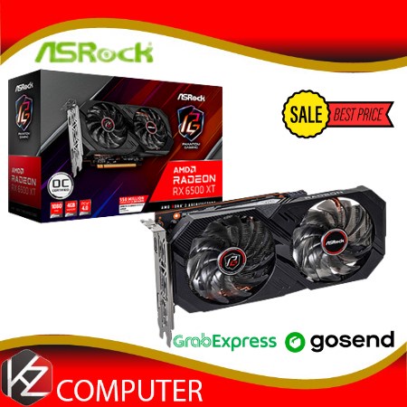 Asrock Radeon RX 6500 XT Phantom Gaming D 4GB OC Garansi Resmi