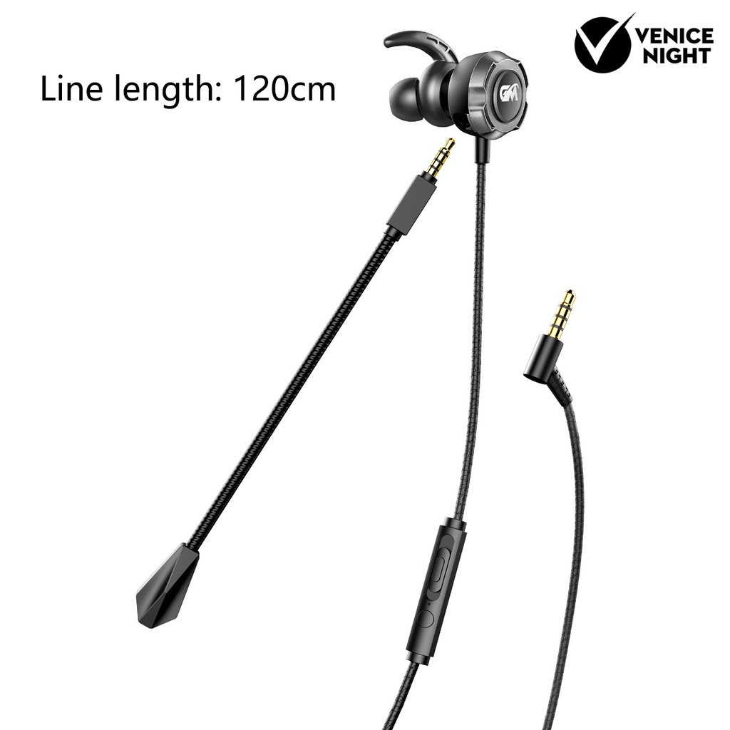 (VNEP) (Berkabel) TF-3 Earphone In-ear Noise Reduction dengan Mikrofon HiFi Bass Gaming Headset untuk Ponsel