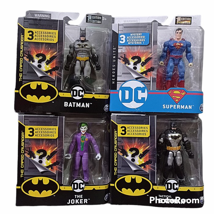 Action Figure Spin Master Dc The Caped Crusader Batman, Joker, superma